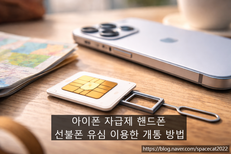  아이폰 자급제 핸드폰 선불폰 유심 이용한 개통 방법