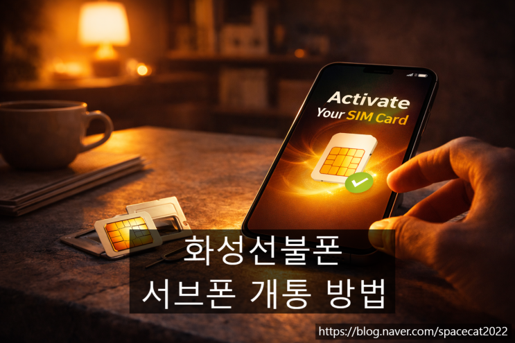  화성선불폰 유심 준비부터 서브폰 개통 절차