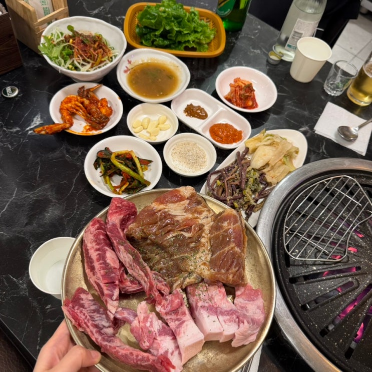  [금고기 마포본점] 마포역 소고기 돼지고기 맛집 구워주는 고기집