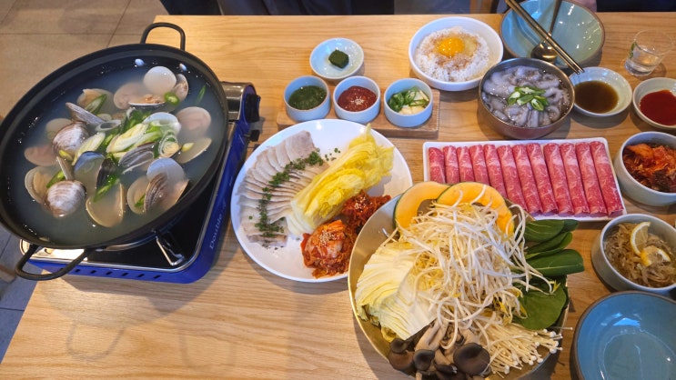  여의도 가족모임 장소로 주차 편한 여의도감 백합 낙지샤브, 보쌈