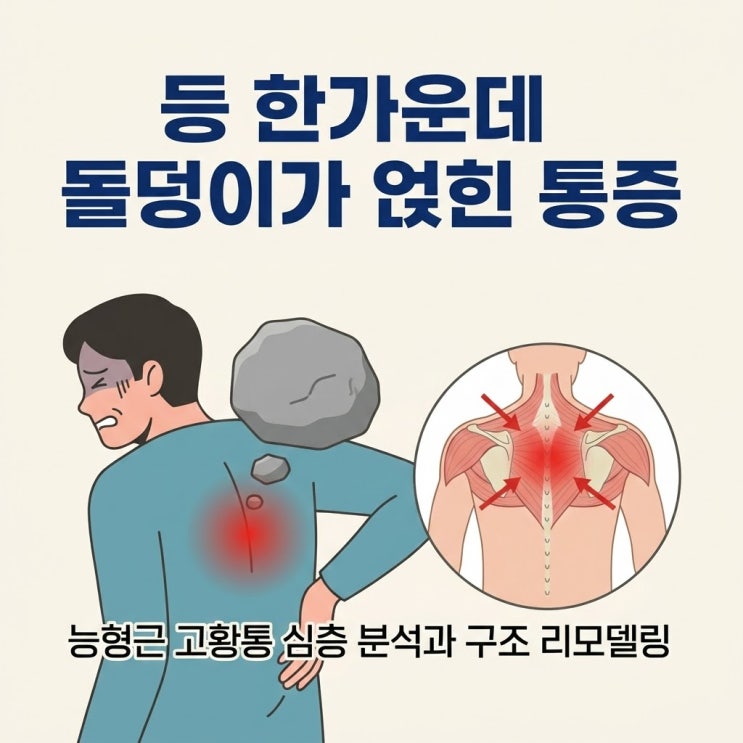  등 통증 날개뼈 사이 고황통 원인과 능형근 점액낭염 치료 리모델링