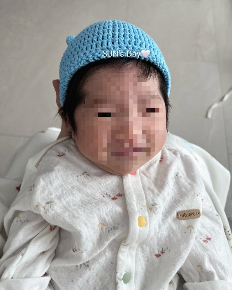 신생아 모자뜨기 코바늘 뜨개질 선물 아기모자 뜨개실
