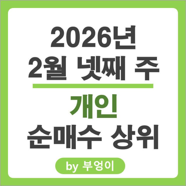 개인 투자자들이 제일 많이 매수한 국내 주식 종목 알아보자