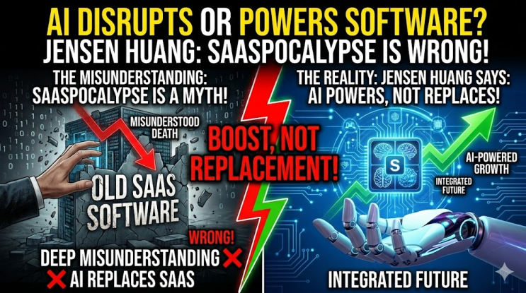  [반전] 젠슨 황의 일침: 소프트웨어의 종말은 오지 않는다! "사스포칼립스(SaaS-pocalypse)는 오해일 뿐"