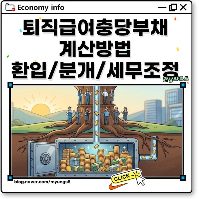 퇴직급여충당부채 계산방법부터 환입 분개 세무조정까지 한 번에 정리