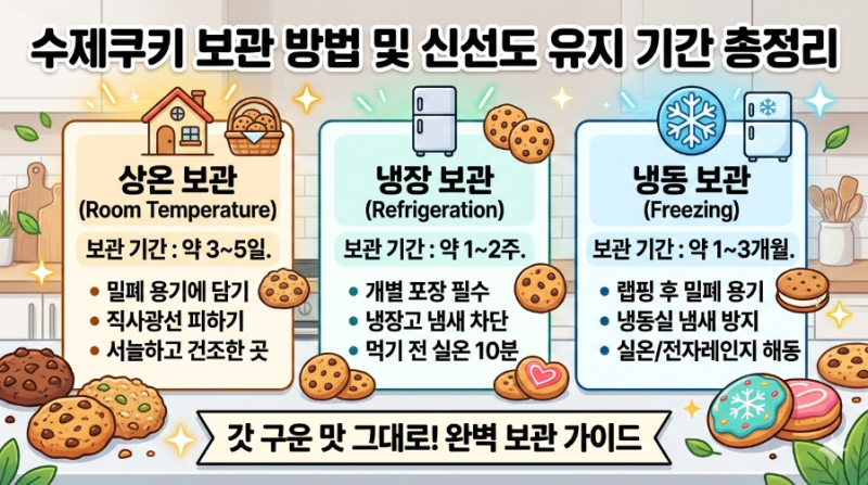 수제쿠키 보관 방법 및 신선도 유지 기간 총정리