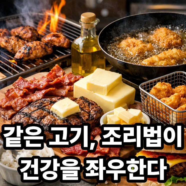  포화지방 섭취 시 조리법이 중요한 이유, 같은 재료라도 결과는 달라집니다