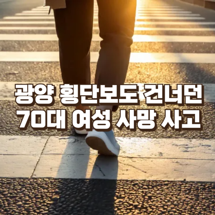  광양 횡단보도 사망 사고 — 법적 쟁점과 구조적 문제 진단