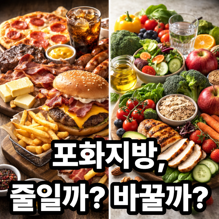  포화지방 많은 식단 vs 적은 식단 비교 분석, 혈관에 더 나은 선택은?