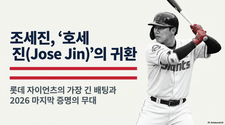 <b>조세진</b>(趙世珍), '호세 진(Jose Jin)'의 귀환 - <b>롯데</b> 자이언츠가... 