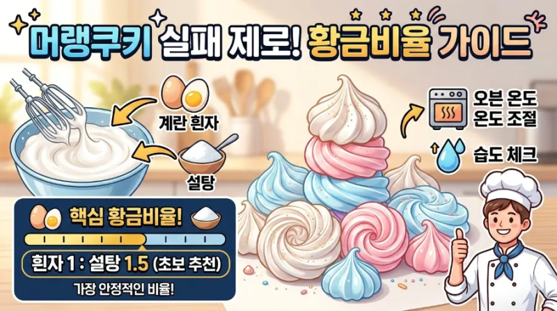 머랭쿠키 만드는 법 및 실패 없는 재료 비율 안내