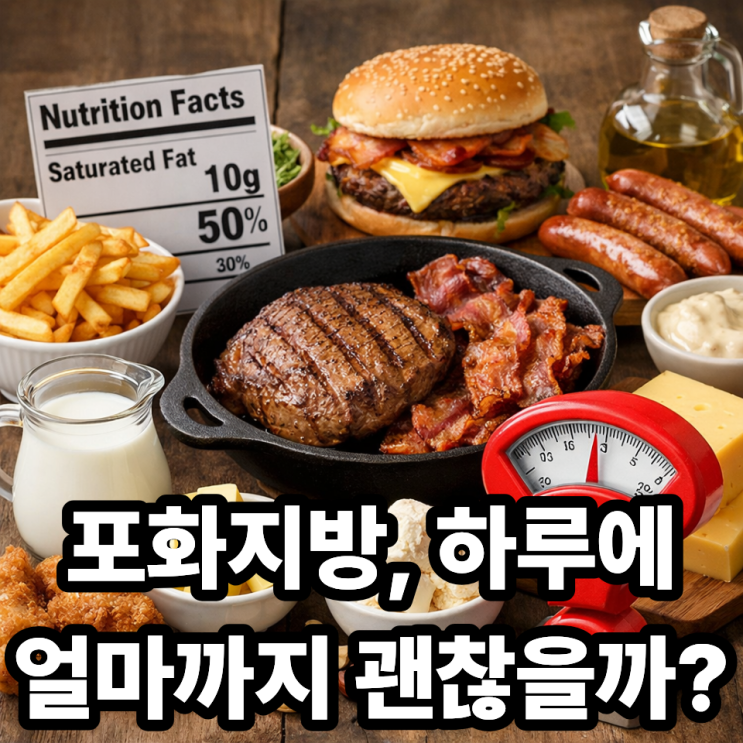   포화지방 섭취 기준, 하루 권장량은 얼마일까?