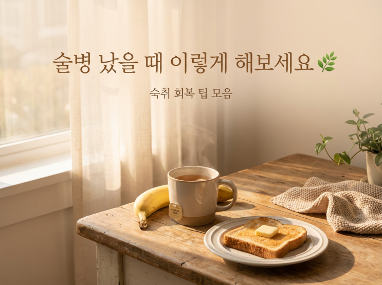  술병 났을때 이렇게 해보세요, 숙취 관리 팁