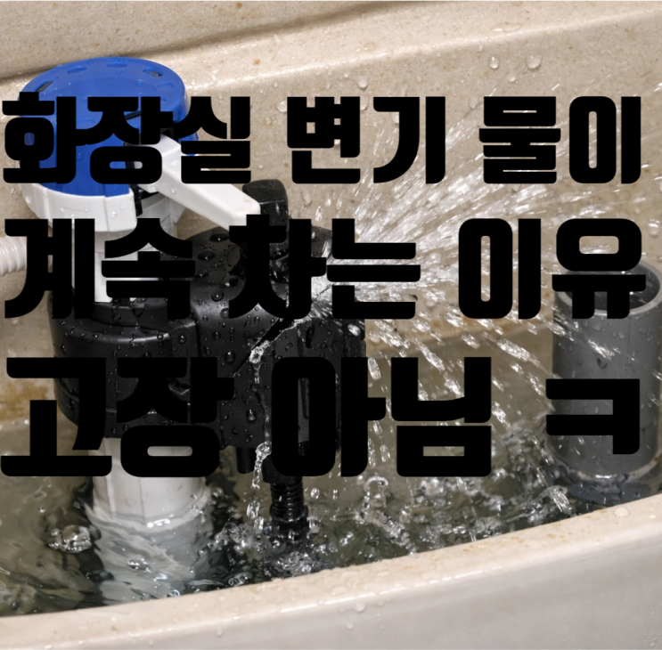  화장실 변기 물이 계속 차는 이유, 고장 아니라 이것 때문이었습니다
