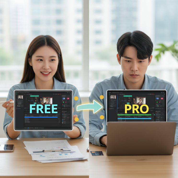  캡컷가격, 영상편집 앱 CapCut 무료 버전 vs 유료 Pro 기능/구독료 비교