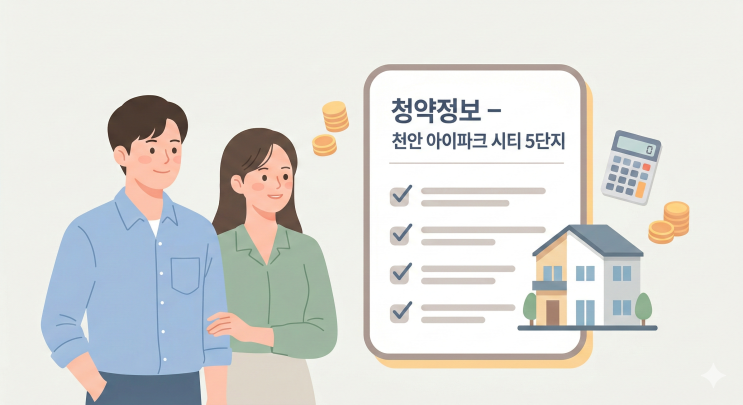  천안 아이파크 시티 5단지 청약정보 총정리 (분양가·청약일정·가점 분석)