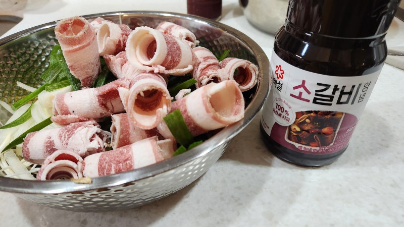 우삼겹 야채볶음 레시피, 백설 소갈비 양념으로 10분 만에 소불고기 황금레시피 완성!