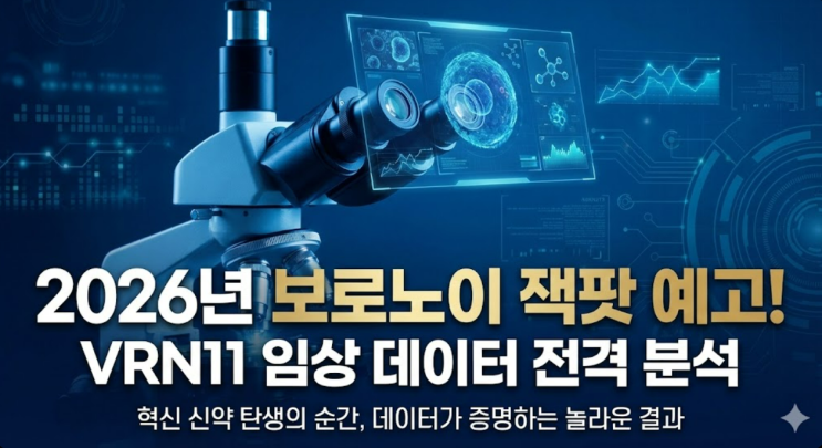  보로노이 주가 10배 폭등? 4세대 폐암 신약 VRN11의 비밀과 2026년 전망