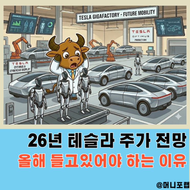  테슬라 주가 전망, "피지컬AI 대장주" 올해는 주식 꼭 모아가야하는 이유