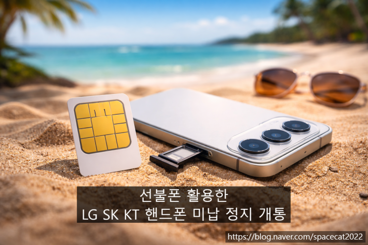  선불폰 활용한 LG SK KT 핸드폰 미납 정지 개통 방법