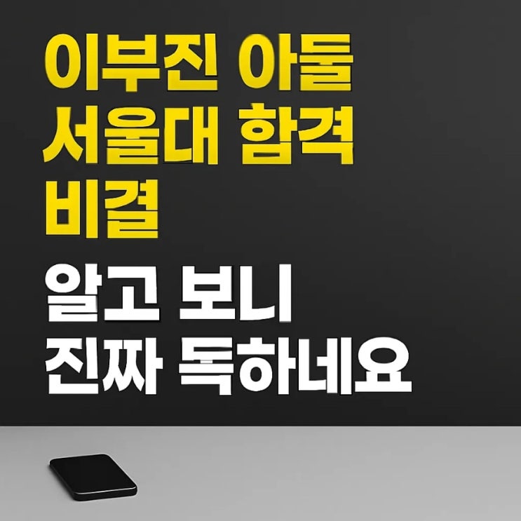  이부진 아들 서울대 경제학부 합격 비결, 알고 보니 진짜 독하네요