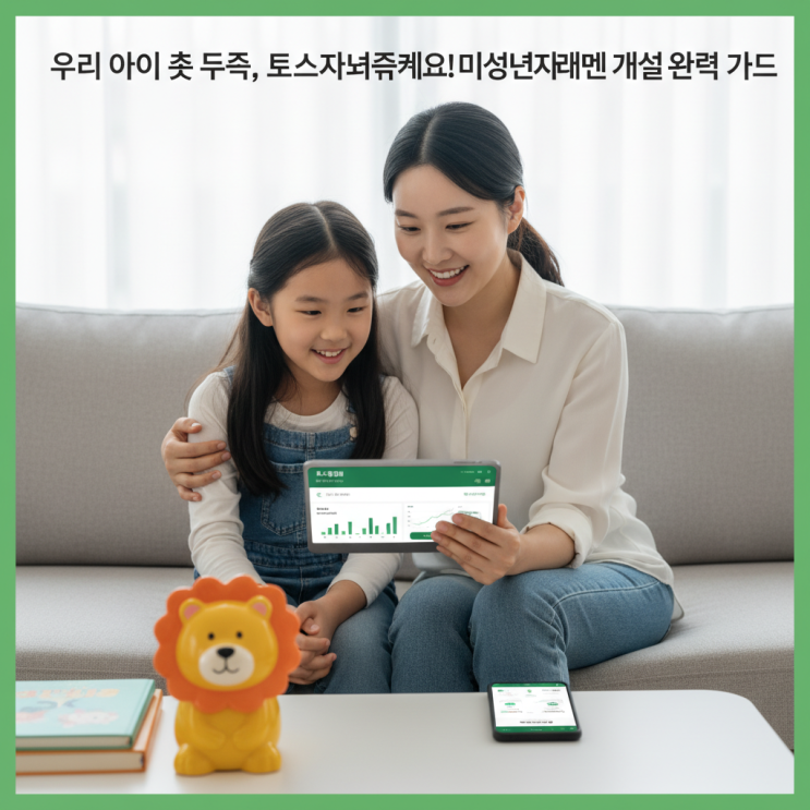  우리 아이 첫 투자, 토스자녀주식계좌! 미성년자 비대면 개설 완벽 가이드