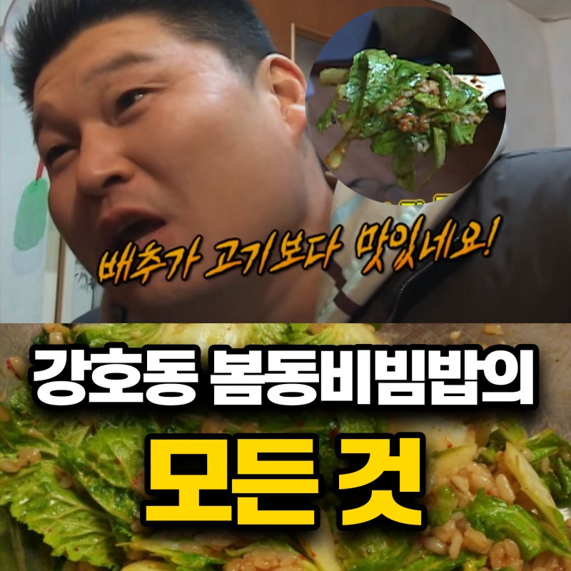 강호동 봄동비빔밥 레시피, 맛집까지 총정리