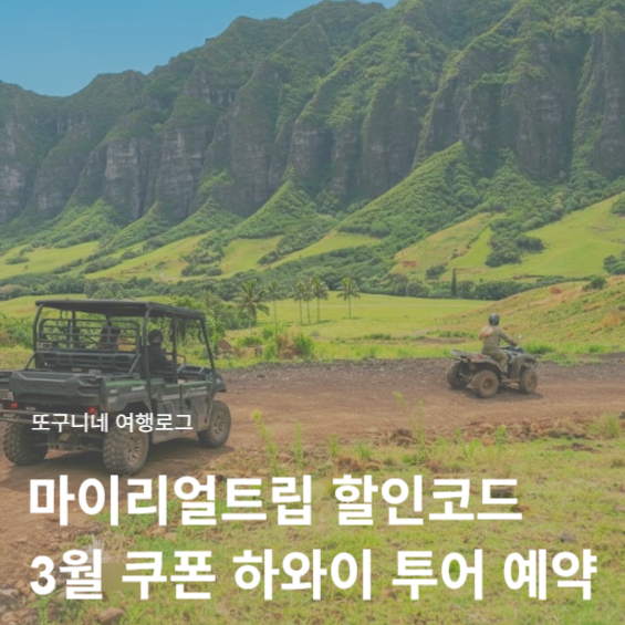  마이리얼트립 3월 할인코드 쿠폰 받는 법 + 하와이 쿠알로아랜치 투어 예약 후기