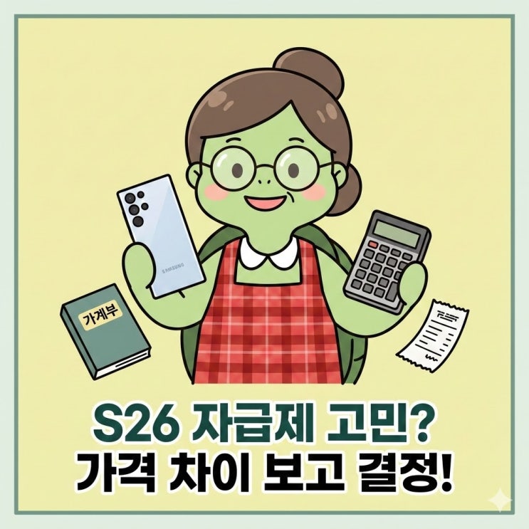  갤럭시 S26 사전 예약 자급제 고민? 가격 차이 보고 결심한...