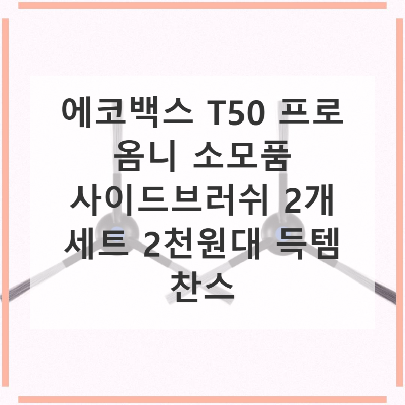 에코백스 T50 프로 옴니, 2천원대 득템 찬스?