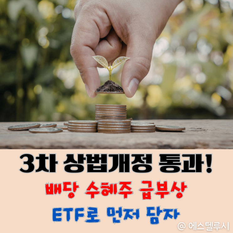  3차 상법개정안 통과! 수혜주 한국 배당 ETF 조합 추천