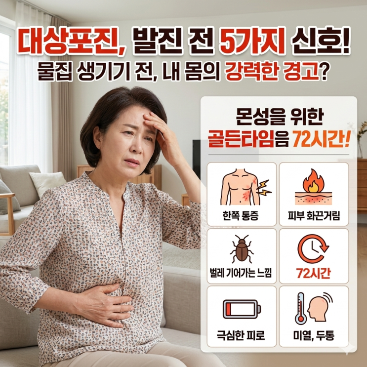  대상포진 전조증상, 발진 전에 이미 시작됩니다｜초기 신호 5가지