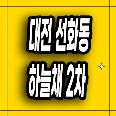  대전 선화동 하늘채 2차 미분양아파트 입주시까지 0원 선착순