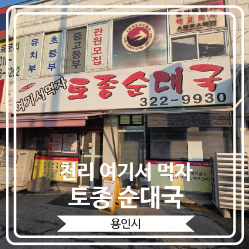  [천리 여기서 먹자 토종 순대국] 맛집으로 유명한 용인 천리 돼지머리국밥집