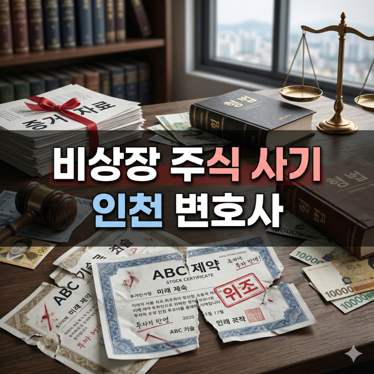  비상장 주식 투자 사기, 기망 행위 입증하여 투자금 반환받는 핵심 포인트 (인천 변호사)