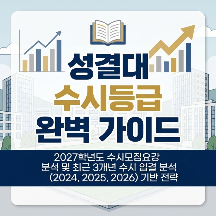  성결대 수시등급 완벽 가이드: 2027학년도 수시모집요강 분석 및 최근 3개년 수시 입결 분석 (2024, 2025, 2026) 기반 전략