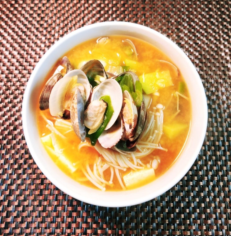  [국물 요리] 바지락 된장찌개 맛있게 끓이는 법 — 식당 맛 내는 고추장 황금비율