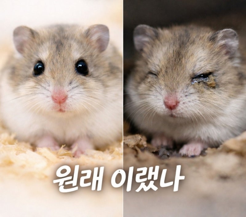 작아서 더 늦게 알아차리는 병 햄스터 눈병
