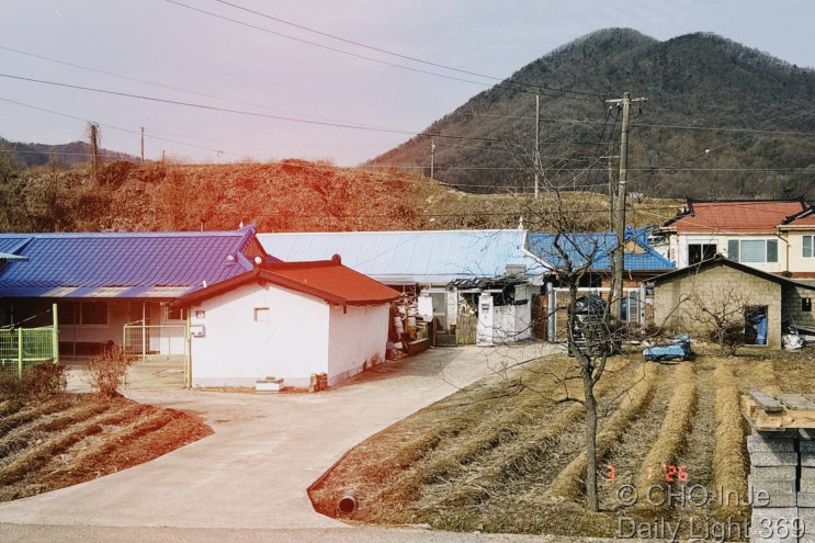  산 그림자 아래, 3월의 마을