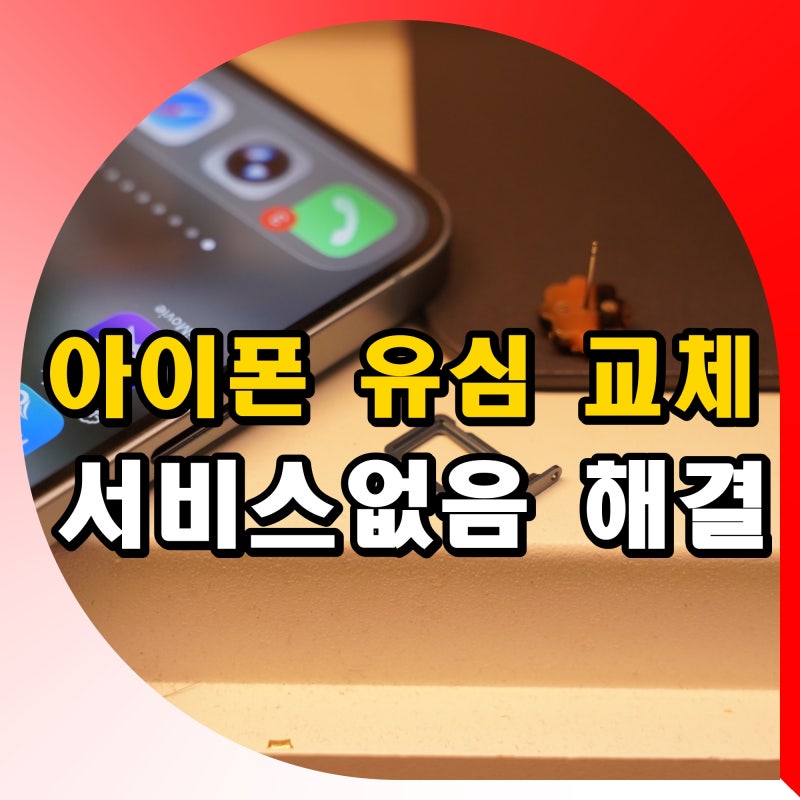 아이폰 유심 교체 서비스없음 심없음 인식 안됨 해결 방법