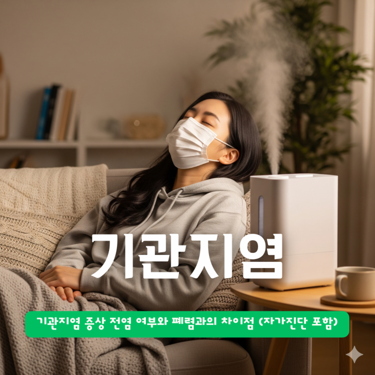  기관지염 증상 전염 여부와 폐렴의 차이점 (자가진단 포함)