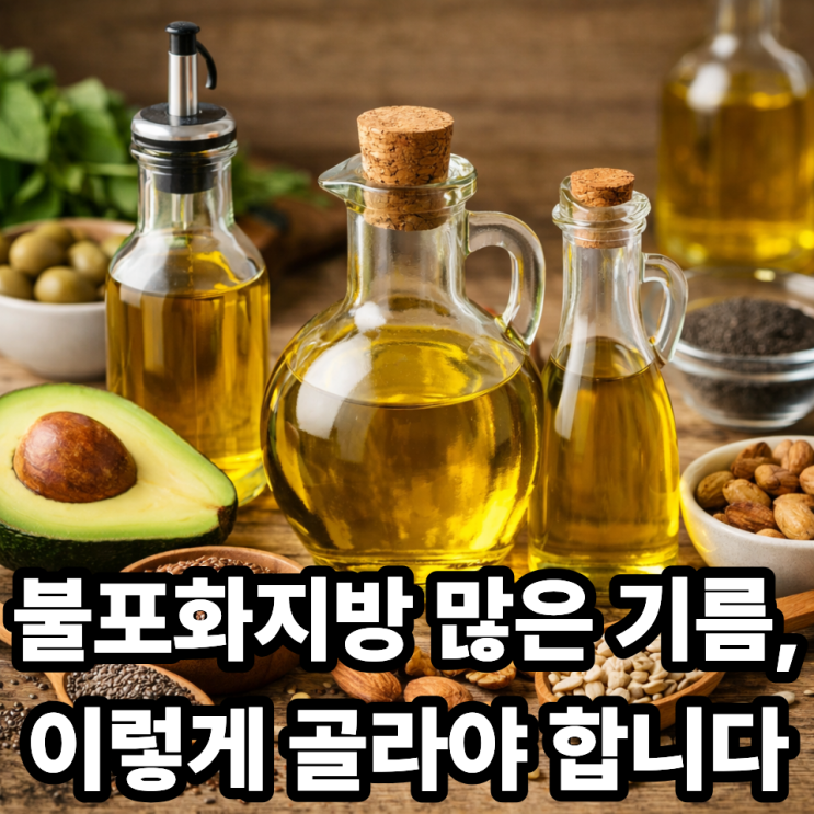  불포화지방이 많은 식용유 제대로 고르는 법｜건강한 기름 선택 기준 총정리