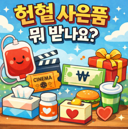  헌혈 사은품 뭐 받나요? 기념품 종류부터 영화관람권/문화상품권 혜택까지 정리