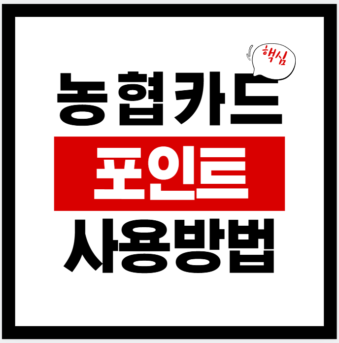 농협카드 포인트 사용처 총정리｜NH포인트·채움포인트로 세금 납부까지(2026)