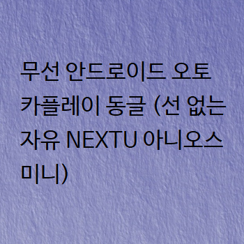  무선 안드로이드 오토 카플레이 동글 (선 없는 자유 NEXTU 아니오스 미니)