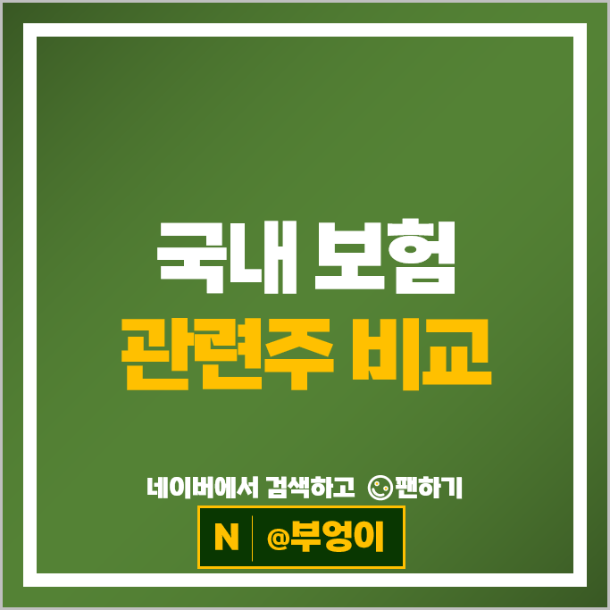 보험 관련주 삼성화재 한화손해보험 주가 현대해상 동양생명 한화생명 주식