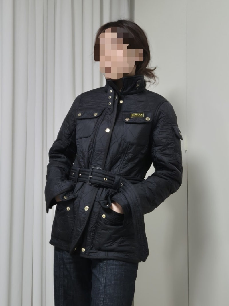 바버 인터네셔널 폴라 퀼팅 여성 자켓 실착 리뷰 - 착용샷으로 보는 핏과 사이즈감 (8사이즈)