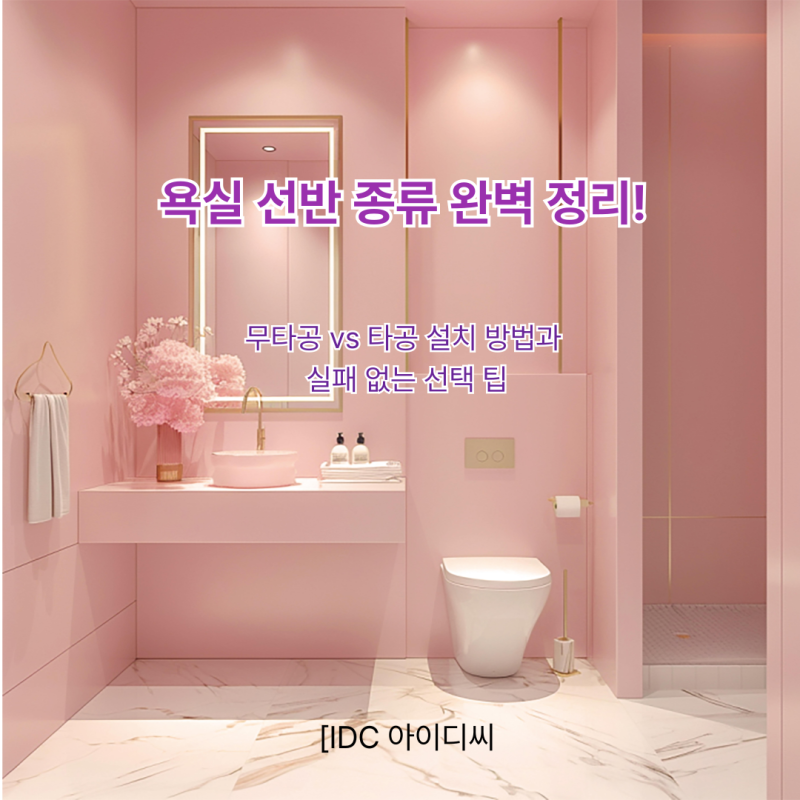 욕실 선반 종류 완벽 정리! 무타공 vs 타공 설치 방법과 실패 없는 선택 추천