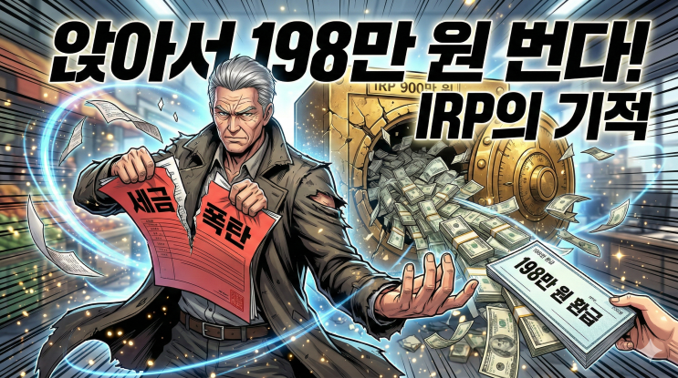  "앉아서 148만 원 번다?" 60대 세금 폭탄 박멸하는 IRP 900만 원의 기적