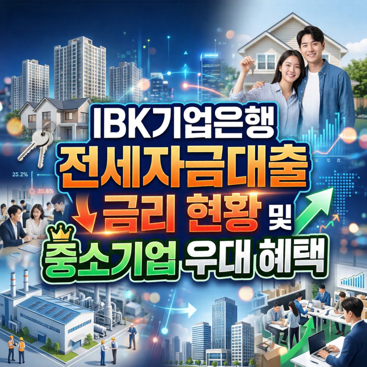  IBK기업은행 전세자금대출 금리 현황 및 중소기업 우대 혜택 (2026년 3월 )